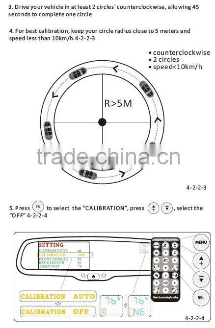 Compass and Temperature OEM Style 4.3" Replacement Mirror Monitor