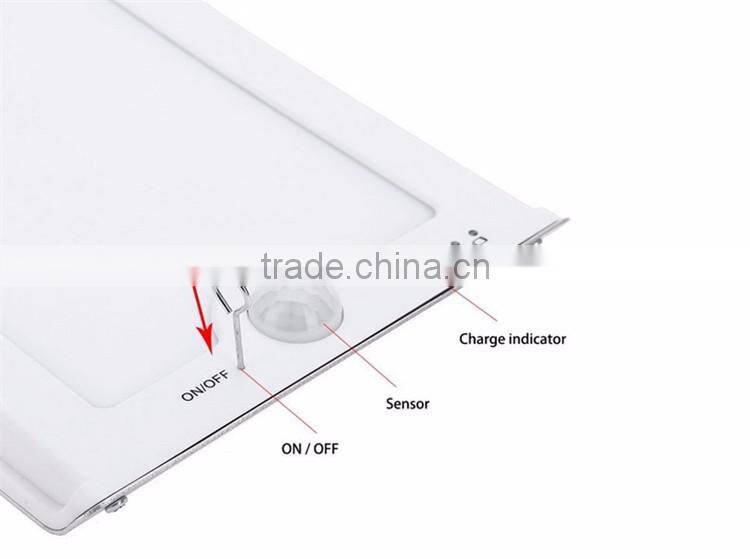 46 led aluminum pad ip65 450LM PIR sensor + Light control+weak light motion sensor solar led light
