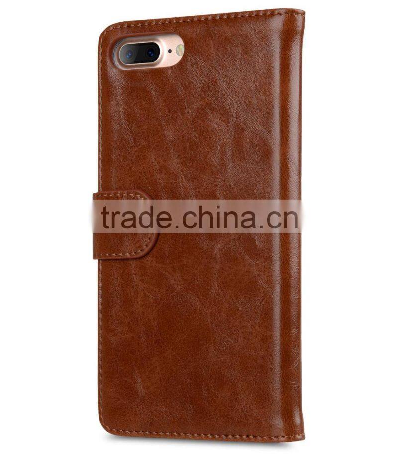 Brown Wallet MOBILE PHONE COVER PU Leather Case for Apple iPhone 7 Plus(5.5")