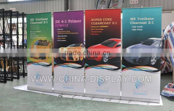 Economical single side or double side roll up banner pull up stand