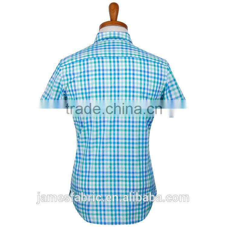 james 15/16 new developed colorful check poplin soft woven cotton fabric