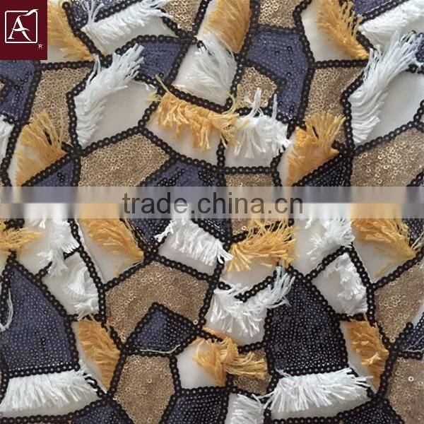 china suppliers spanger embroidery fabric 80%P20%N