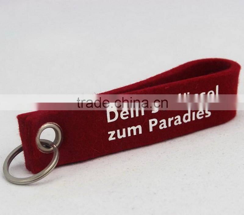 Natural Wool Felt Key Ring, Eco-friendly Wool Felt key chain for promotion
