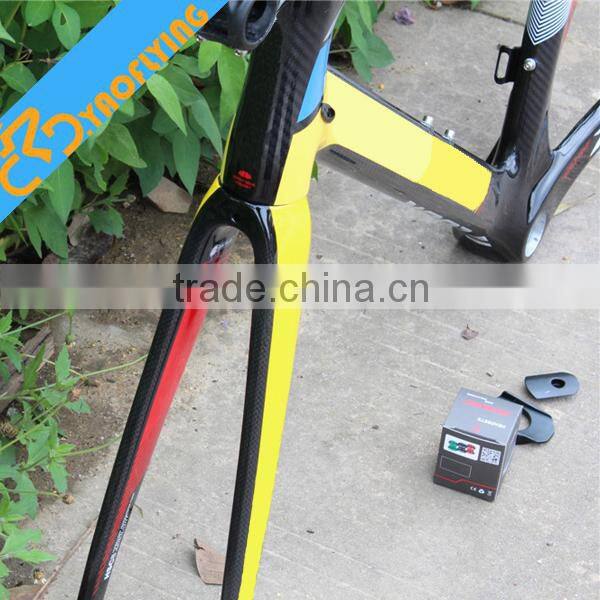 Free Shipping 2015 Newest multi-color carbon fiber road bike frame chinese bicycle frame road carbon frame size XS/S/M/L/XL