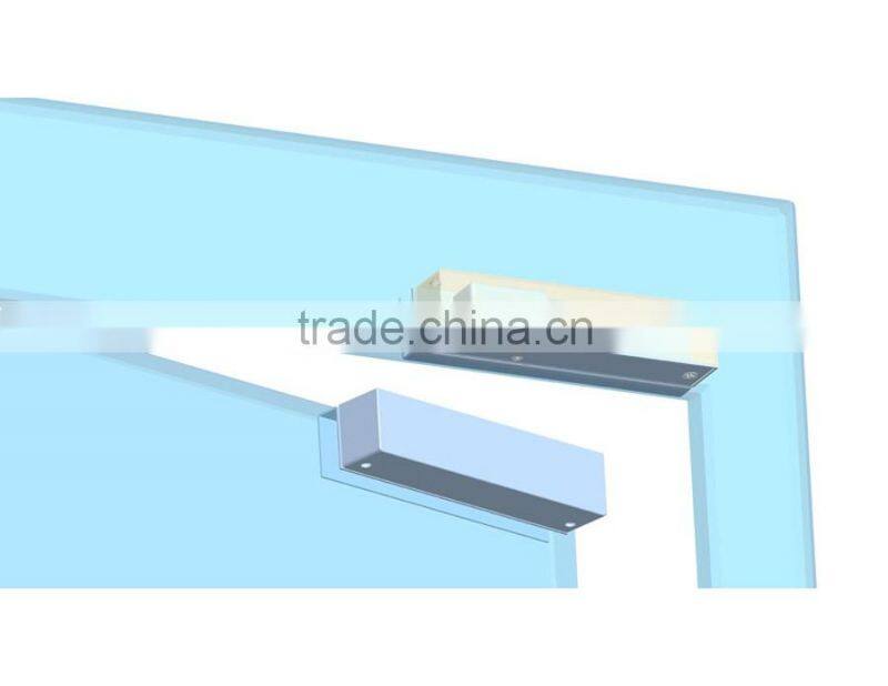 Electric lock bracket for fully frameless glass door