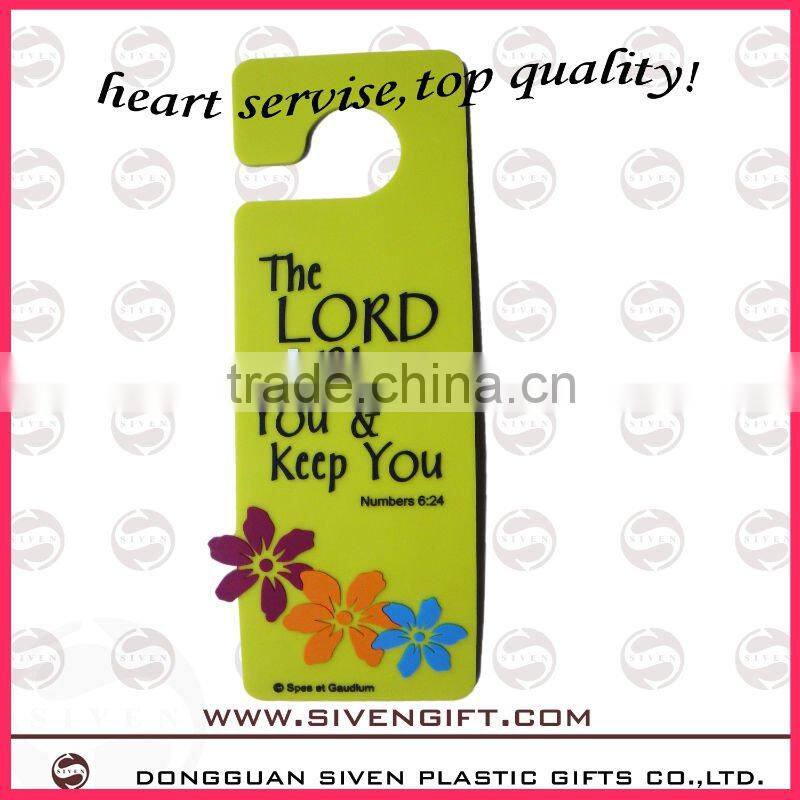 personalized soft pvc door hanger