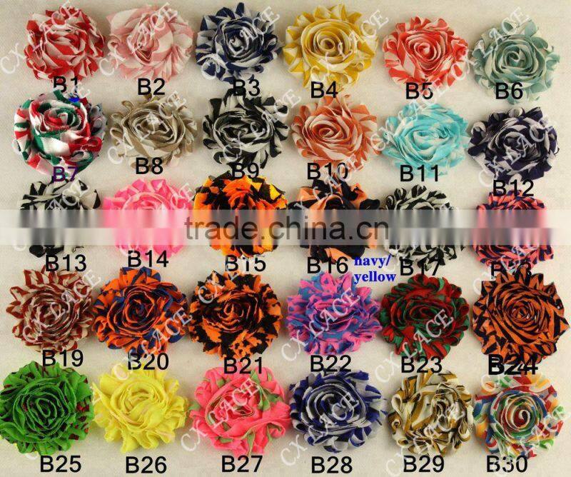 High Quality Shabby Chiffon Flowers for Kids Hair Accessories