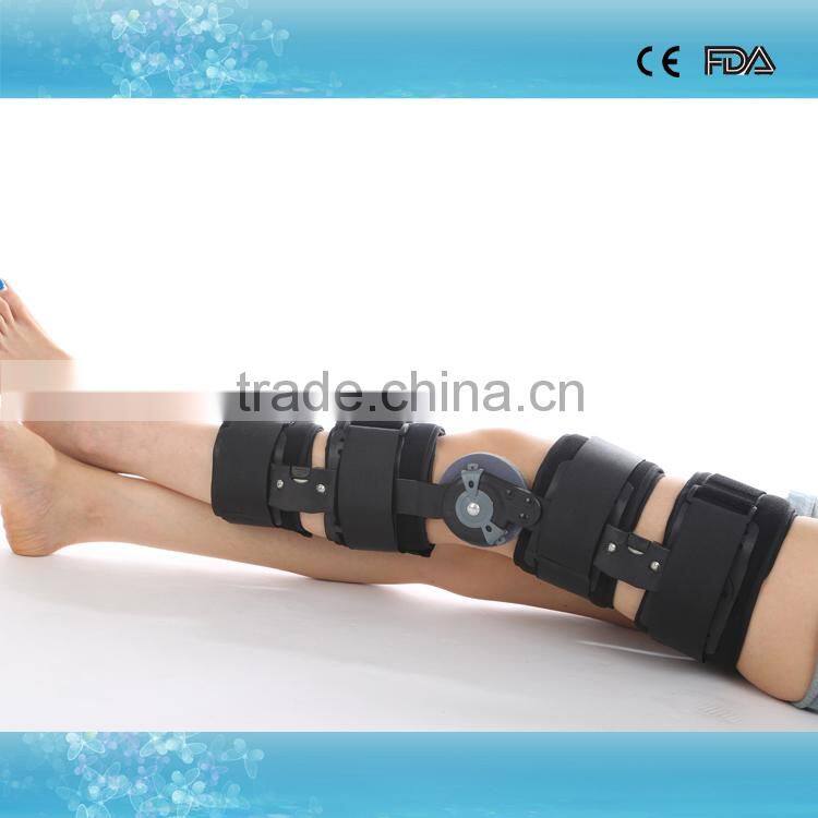 Knee rehabilitation equipment Knee immobilizer adjustable Hinged knee brace