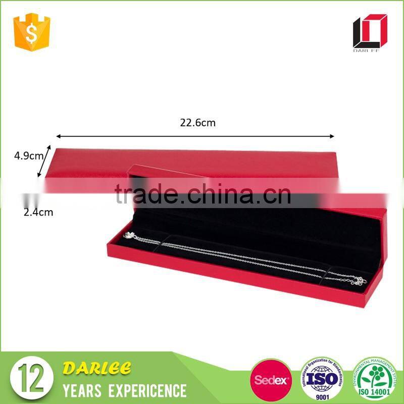 Chinese factory high end texture paper luxury jewellery box with sponge insert