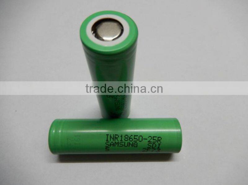 18650 25R 20A INR18650-25R 2500mah high drian battery cell for samsung 25r e-cig battery