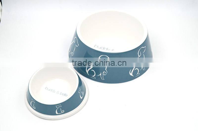 High quality EU standard special design slope cat bowl, pet bowl with custom printing