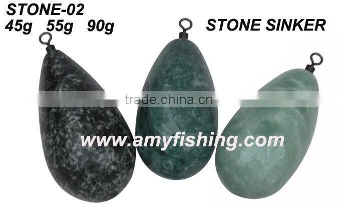 Fishing sinker high quality marble stone sinker