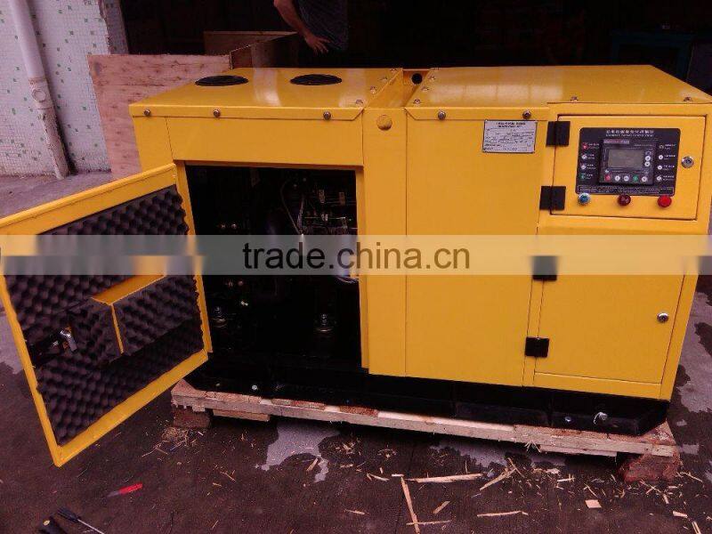 Water cooled diesel generating set sound proof big genset 25kva