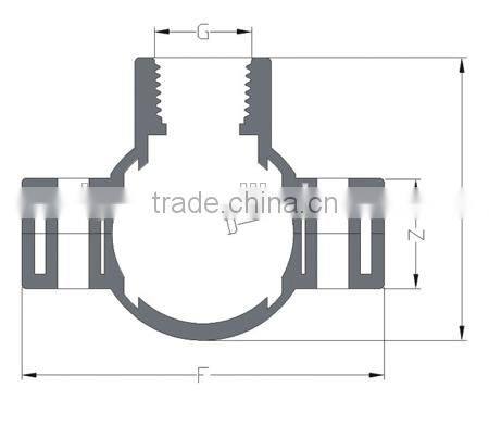 China supplier pp SADDLE compression fitting adding exit clamp saddle