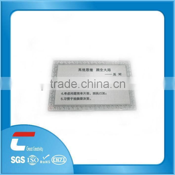 customized silver/golden laser cut metal business card