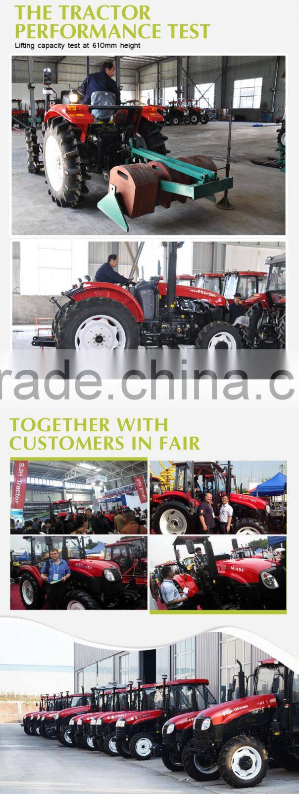 SJH 75HP 4WD farm agtriculture tractor with best price