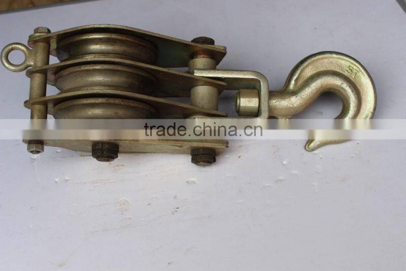 5Ton hoisting block rope lifting pulley tackle with open monosheave block