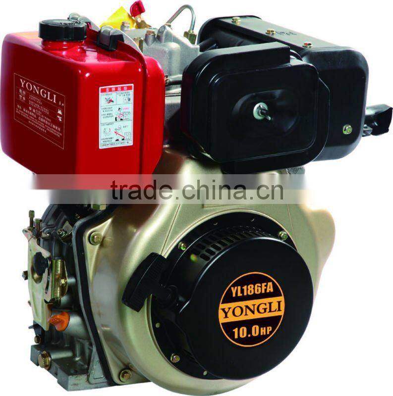 10HP, air-cooled kama diesel engine ,small diesel engine (186FA)