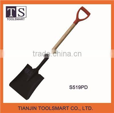 Different types of camping steel garden shovel with wooden handle