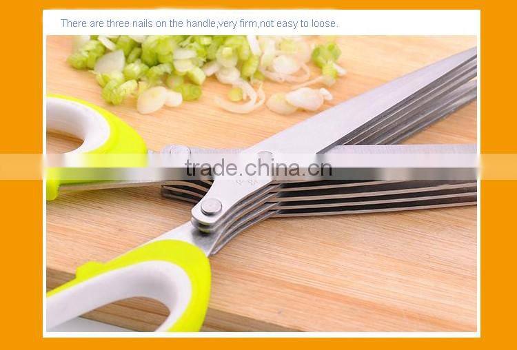 0200027 Practical 5 blades stainless steel pickle scissors