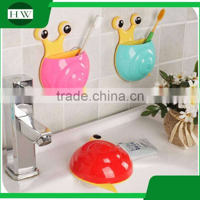 Animal toothbrush holder plastic snail toothbrush holder Snail Wall Mount Toothbrush Holder With Suction Cup Kids