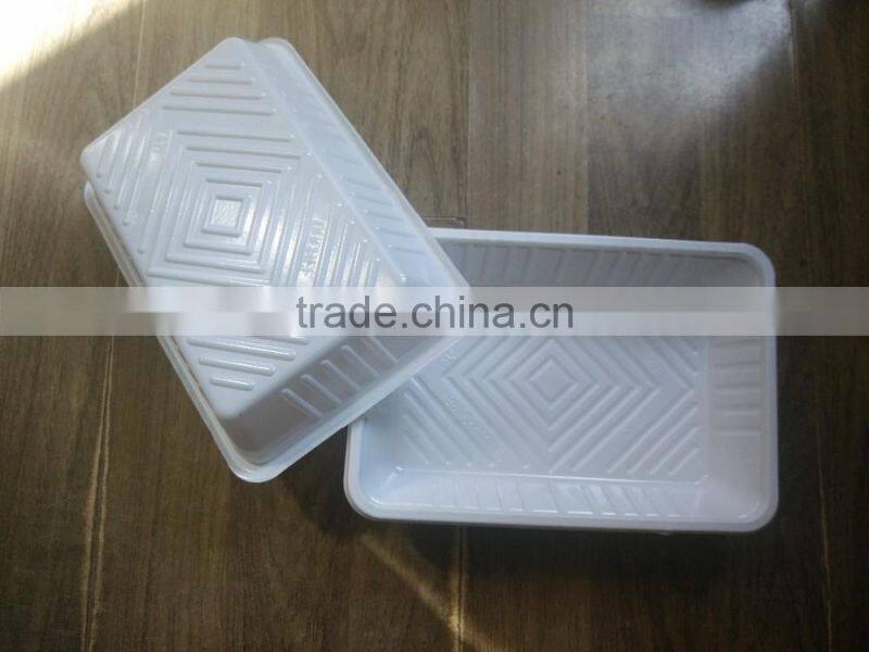 Cheap white PS vacuum forming plastic tray blister package