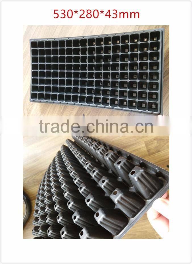Nursery Trays & Lids,54x28cm Black PS seed germination tray, 128 cell