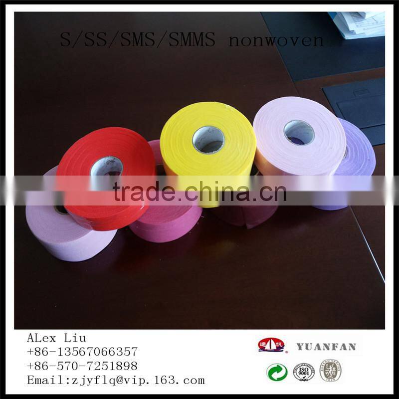short width pp spunbond non woven fabric used for Masks, surgical tape, non-woven cap, non-woven shoe covers and other products
