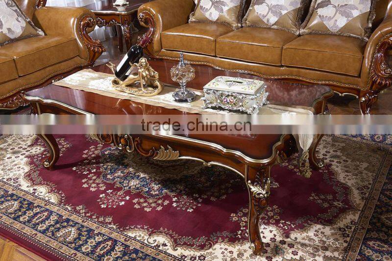 Bisini Luxury Coffee Table Furniture, Antique Classic Coffee Table, Fancy Living Room Coffee Table