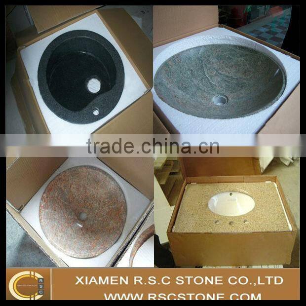 White carrara marble oval sink with single hole