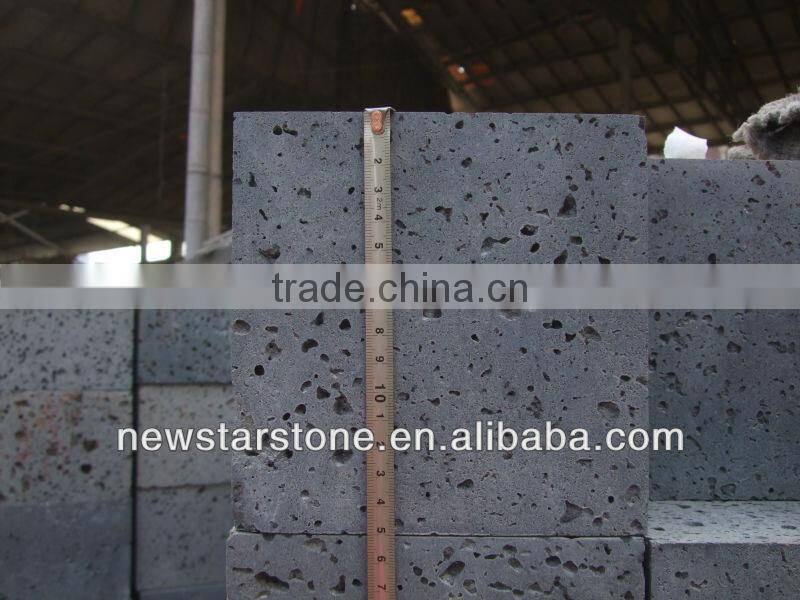Big hole andesite stone