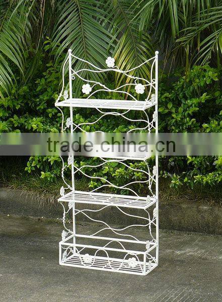 Nicely Classical Vintage Antique White Wrought Irons Antirust Metal Indoor and Outdoor Decorative Garden Flower Planters