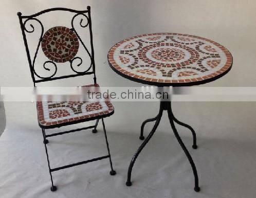 Set of 3pcs 2 seater mosaic bistro set