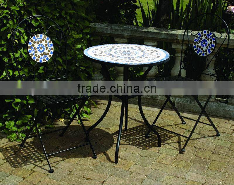 Set of 3pcs 2 seater mosaic bistro set