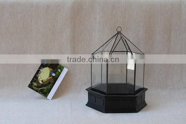 Micro landscape indoor glass greenhouse/ clear glass indoor plant terrarium /Geometric Glass Terrarium