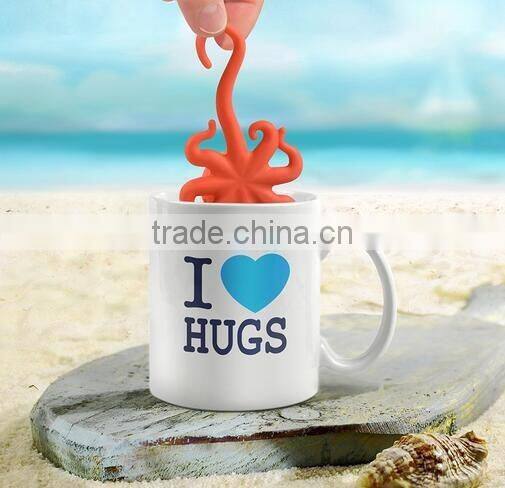 Octopus shaped Silicone tea strainer/filter,silicone tea holder ,Silicone Tea Infuser