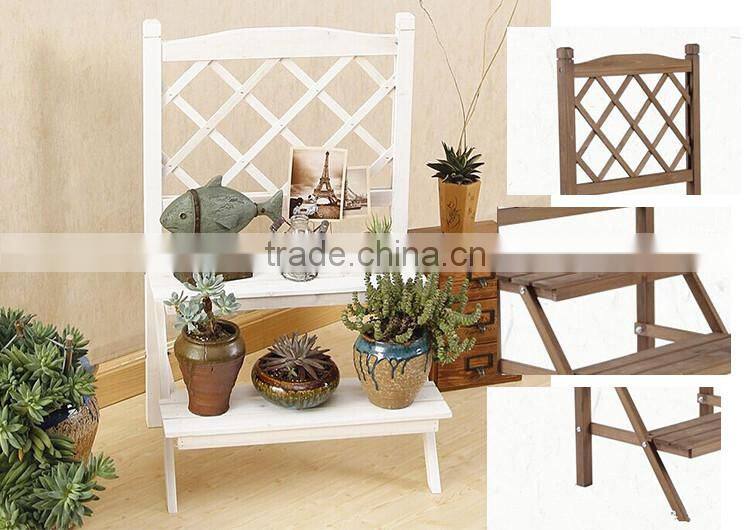 Customized Design Garden Wooden Flower Pot Stands Table