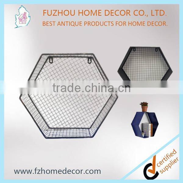 hanging wire frame shelf with colorful cube sets