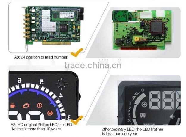 2016 New 5.5" Screen A8 Auto Car HUD Head Up Display KM/h & MPH Overspeed Warning Alarm System Car Speed Head UP LED Display