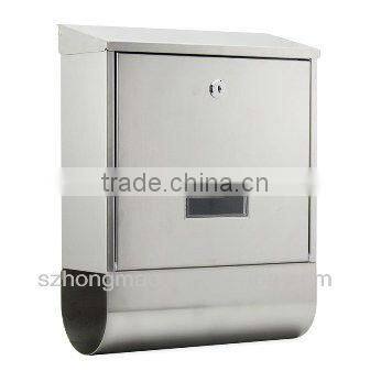 simple elegant stainless steel post box