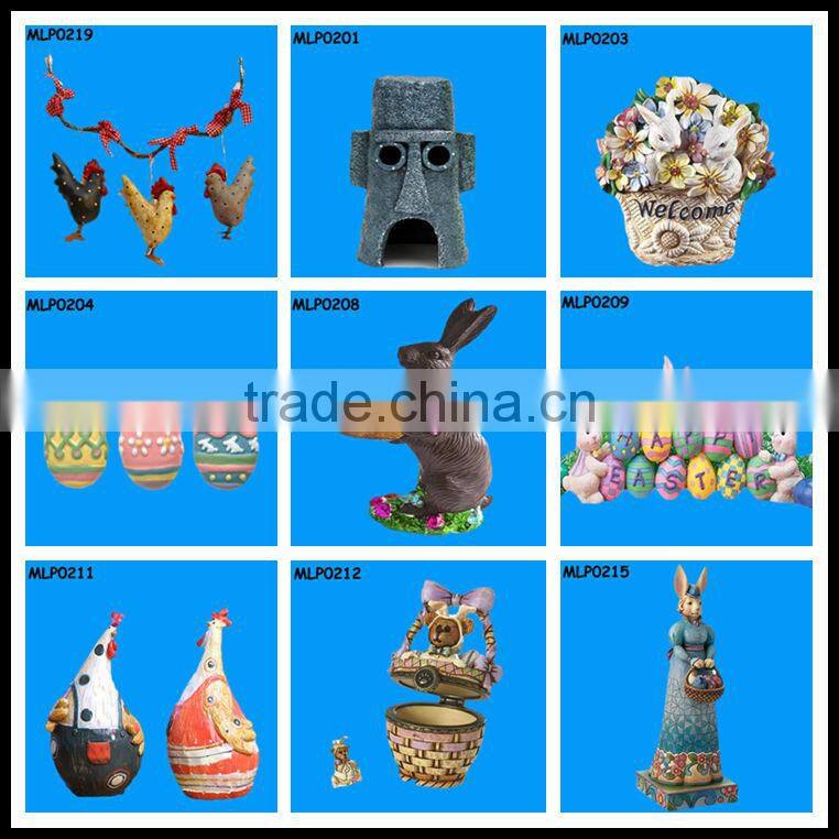 Unique Easter Decorations Standed Mrs Rabbit Holding A Baskets