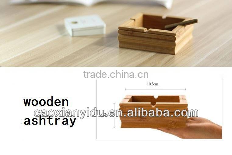 Fashion Solid Wood Bamboo Ashtray Boy's Creative Gift Ashtray European-Style