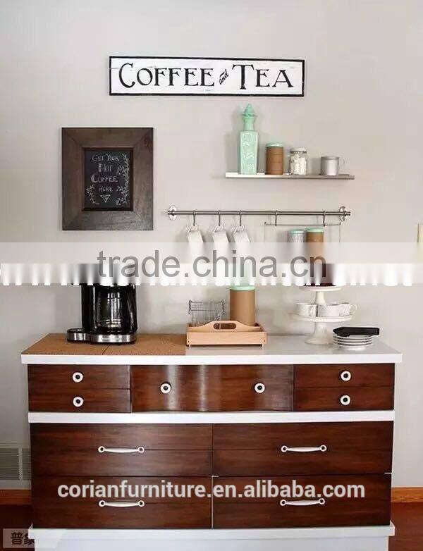 Custom sized solid surface made Office coffee cabinets