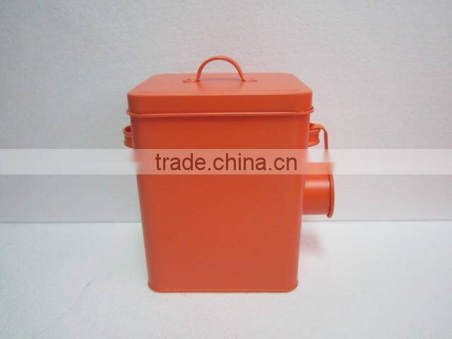 High quality dog food storage box metal with scoop