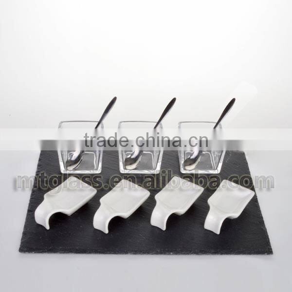 Hand made Eco-friendly Natural material white japan ceramic dinner set ,coup bowls with spoon