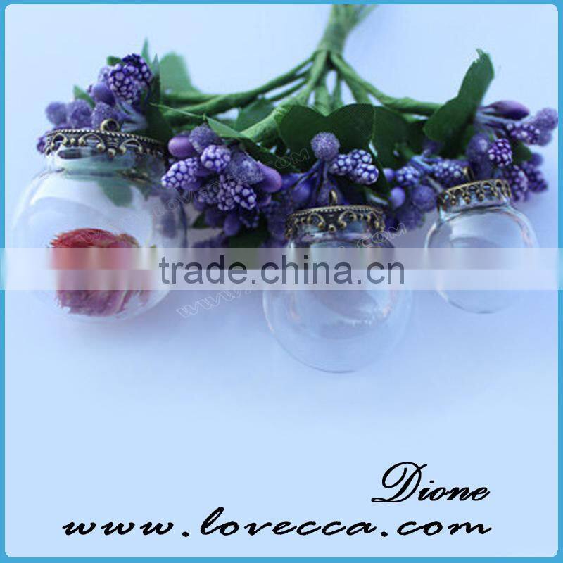 hollow decorative clear glass ball for making diy jewelry