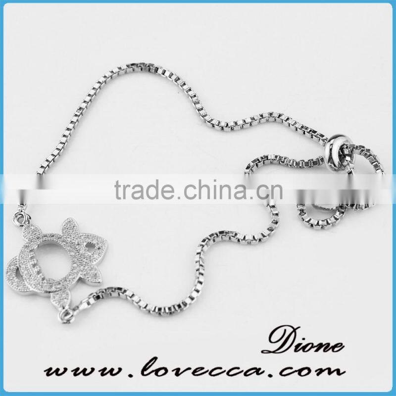 White gold plated wedding jewelry bracelet bridesmaid gift micro pave zircon jewelry bracelet