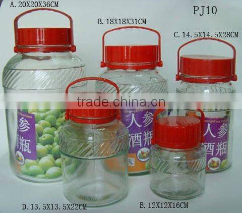 Hot sell glass liquor dispenser with metal tap