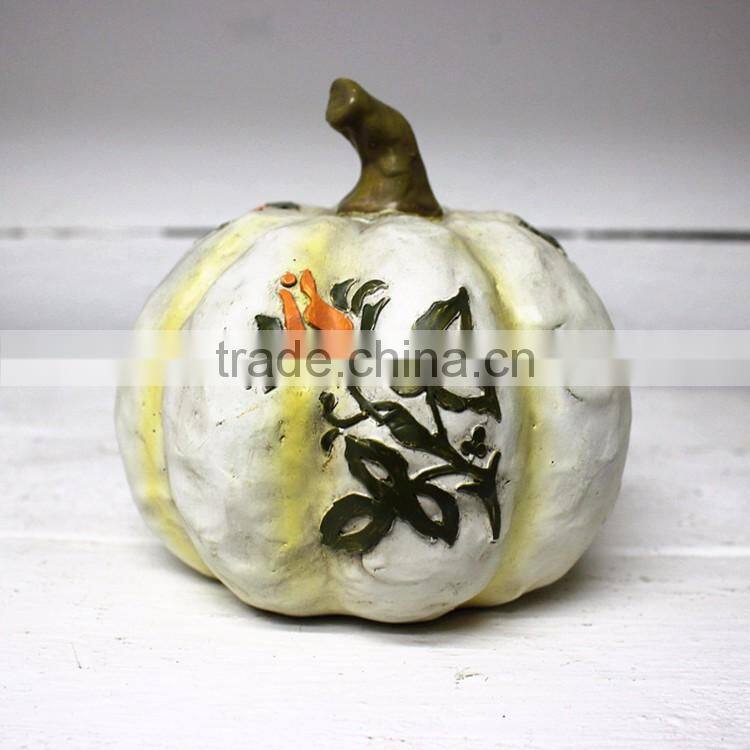 Custom halloween table decoration witch pumpkin statue