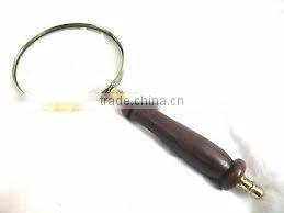 brass large magnifing glass for office used